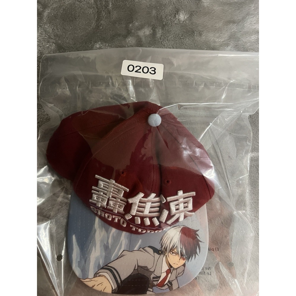 My Hero Academia Shoto Todoroki Adjustable Baseball Cap Hat One Size Red/Blue - Picture 5 of 5